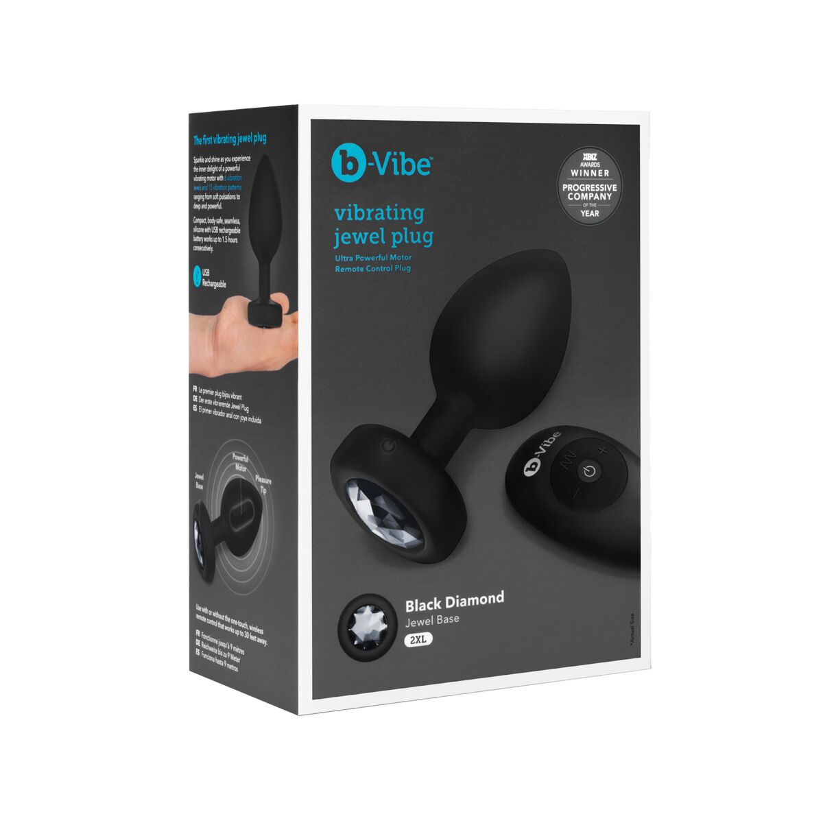 Anālais Vibrators B-Vibe Vibrating Jewel Melns XXL
